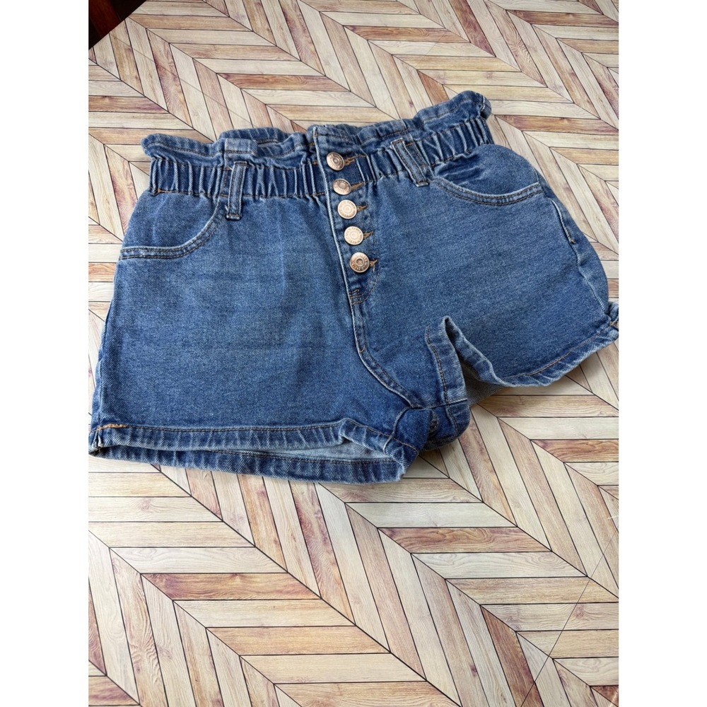 Wild Fable Womens Jean Shorts High Rise Paperbag Small S Elastic Distressed Teen